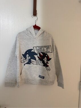 Sonic Graphic Crewneck Hoodie - Grey